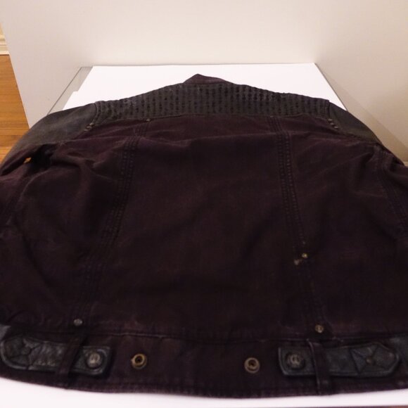 Elvis Jesus Leather Denim Mens Black Medium Biker Jacket - Picture 10 of 16